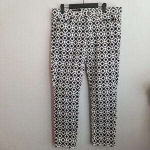 J.CREW Straight Jeans Women's Size 32 Multicolor Cotton Geometric Comfort Pocket